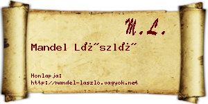 Mandel László névjegykártya