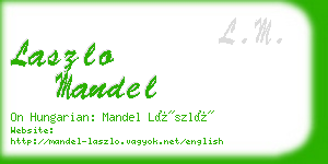 laszlo mandel business card